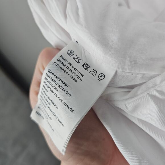 Bardot White Maxi Tear Layered Puff Short Sleeve Dress Size M - Picture 6 of 7